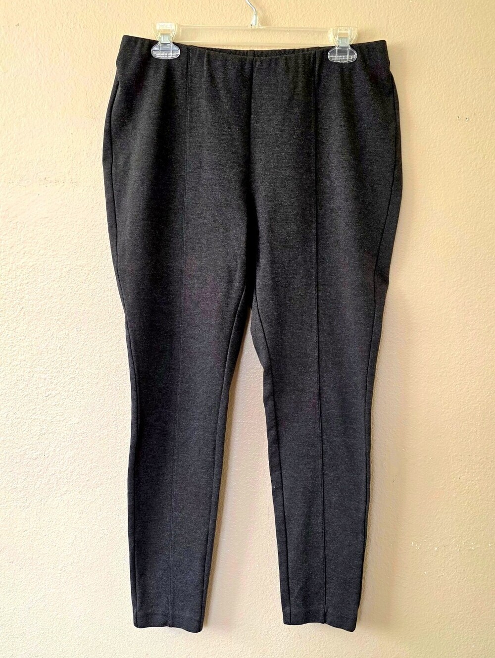 J. Jill Womens Charcoal Ponte Leggings Office Work Career - Size Medium